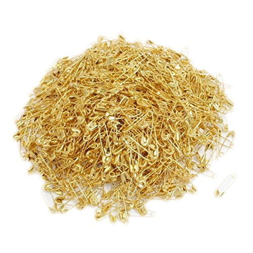 LEFV™ Safety Pins Exquisite Small Metal Clothing Trimming Fastening Tool Findings Metallic Clip Buttons Fastener Tool Accessories, Pack of 100,Gold