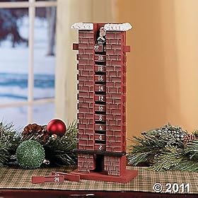 SANTA Christmas Wooden ADVENT CALENDAR holiday decor