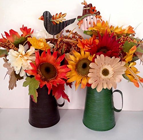 Fall Flower Arrangement in Water Pitcher