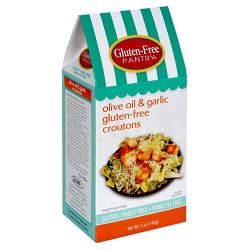 Gluten-Free Pantry Olive Oil and Garlic Croutons; 5-Ounce Bags (Pack of 6) by The Gluten-Free Pantry