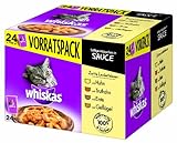 Whiskas Multipack 24x100g Zarte Leckerbissen in Sauce, 1er Pack (1 x 2.4 kg)