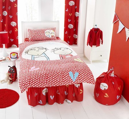 Charlie and Lola Red Curtains Pair 66 x 72 OFFICIAL [Toy]