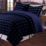 Western Plaid BLUE Quilt SET Twin