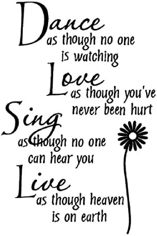 English Motto Daisy Art Vinyl Quote Wall Stickers Decal Mural Home Kids Decor Family DIY Removable