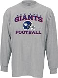 New York Giants -Grey- Stacked Helmet Long Sleeve T-Shirt