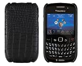 Hard Crocodile Case for BlackBerry Curve 8520 / 8530 / 9300 - Black