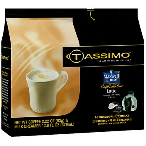 Maxwell House Cafe Collection Latte T-Discs for Tassimo Systems