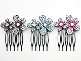 Graceful Diamond Butterfly  Flower - Hair Clip / Hair Comb for Girls  Woman
