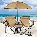BrylaneHome Outdoor Furniture Oversized 5-Pc. Set (KHAKI,0)