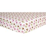 Trend Lab Print Flannel Crib Sheet, Owl