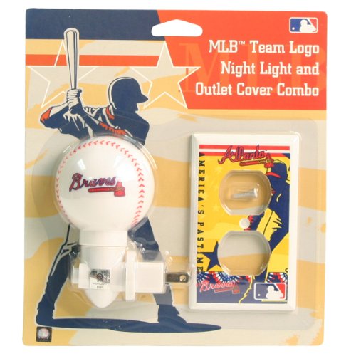 Atlanta Braves Night Light / Outlet Cover Combo Set