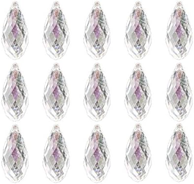 50pcs 6x12mm Drilled Austria Drop K9 Crystal Clear Loose Beads Pendant