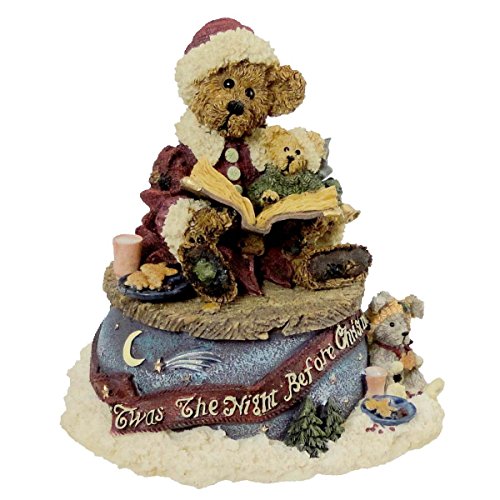 Boyds Bears Resin Bailey The Night Before Christmas Christmas Bearstone - Resin 6.75 IN