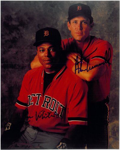 Alan Trammell and Lou Whitaker Autographed Detroit Tigers 8x10 Photo #1