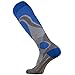 Pure Athlete Elite Wool Ski Socks - Lightweight Merino Wool Thermal Warm Skiing and Snowboarding Sock, for Men and Women (Large, 1 Pair - Blue)