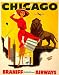 1950s Chicago, Braniff International Airways Poster