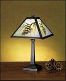 Meyda Tiffany 27498 Tiffany Glass Pinecones Transitional Accent Table Lamp from the Pinecones Collection