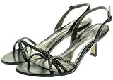 Couture Discount Party Sandalen Peep Toes Heels Strass Schwarz (S74n), Gr. 39