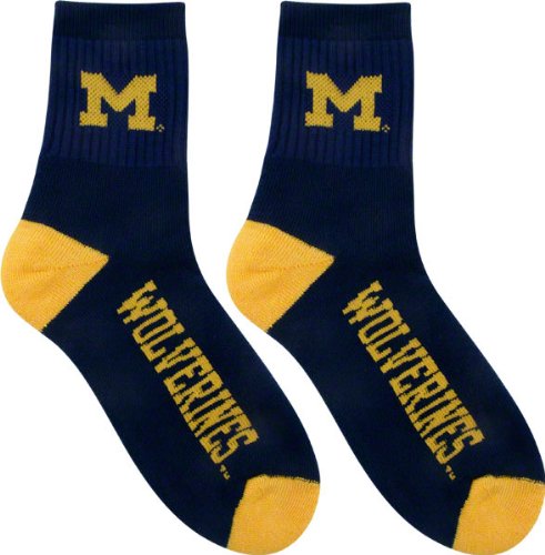 Michigan Wolverines Team Color Quarter Socks