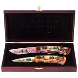 Maxam 2pc Wild West Lockback Knife Set