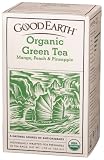 Good Earth Organic Green Tea, Green Tea With Mango, Peach And Pineapple, 18 Count Tea Bags, 1.10-Ounce Boxes (Pack of 6)