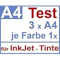 Test Pack Selbstklebende Klebe-Folien A4, 3x Muster f�r Inkjetdrucker, Testpack, Testset