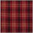 Durable Flat Weave 100% Cotton Plaid Black and Red Tablecloth 54x90 Inches