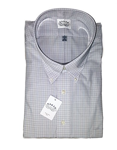 Eagle Shirtmakers Big&Tall Non-Iron Dress Shirt, Checkers, Grey