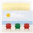 Adirondack Chairs Tropical Holiday Cards