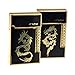 Cool Dragon Pattern Decor Windproof Metal Refillable Cigarette Lighter Random Pattern and Color