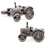 Gunmetal Tractor Farming Agriculture Cufflinks