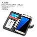 J&D Case Compatible for Galaxy S7 Edge Case, [Wallet Stand] [Slim Fit] Heavy Duty Protective Shock Resistant Flip Cover Wallet Case for Samsung Galaxy S7 Edge Wallet Case - Aqua