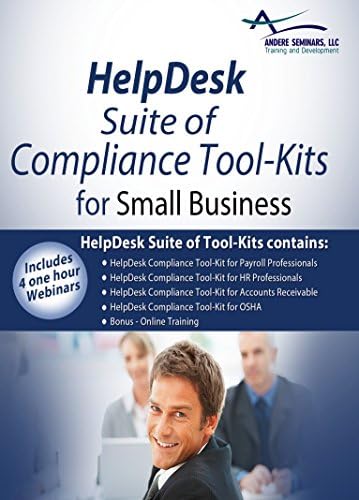 2016 HelpDesk Suite of Compliance Tool-Kits for Small Business Contains 4 Complete Compliance Tool-Kits Human Resources Payroll Accounts Receivable OSHA Compliance on CD
