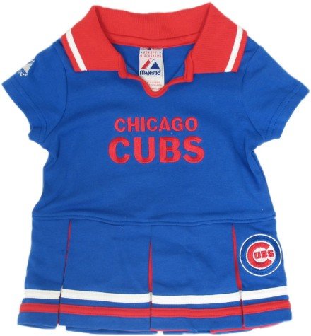 Toddler Girls Chicago Cubs Team Color Cheerleader Dress - 3T
