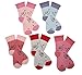 Dosoni Women's Cotton Knitting Warm Soft Winter Socks - 5 Pack (Footprint Cat)