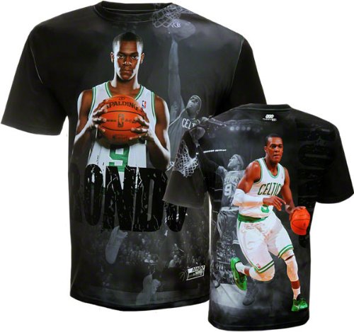 Rajon Rondo Boston Celtics Youth Hi-Def Sublimated Dye Photo T-Shirt