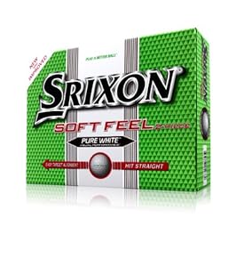 Srixon Men's Soft Feel Golf Ball (1-Dozen, Pure White)
