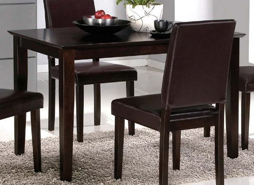 Dining Table Contemporary Style Rich Cappuccino Finish