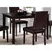 Dining Table Contemporary Style Rich Cappuccino Finish