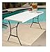 Lifetime 5-Foot Light Commercial Fold-In-Half Table - White Granite