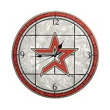 MLB Houston Astros 12-Inch Art Glass Clock