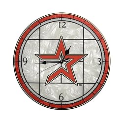 MLB Houston Astros 12-Inch Art Glass Clock