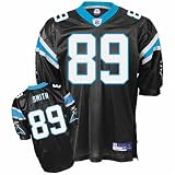 Carolina Panthers NFL REEBOK Replithentic Jersey Steve Smith Black