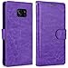 Galaxy S7 Edge Case, LK Galaxy S7 Edge Wallet Case, Luxury PU Leather Case Flip Cover with Card Slots & Stand For Samsung Galaxy S7 Edge, PURPLE