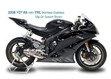 06-12 YAMAHA YZF-R6: YOSHIMURA TRC SLIP-ON EXHAUST - STAINLESS STEEL (LARGE) (SILVER)