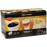 Tassimo European Coffee Variety Pack Carte Noire Petit Dejeuner, 16-Discs, Jacobs Latte Machiato, 16-Discs, Mastro Lorenzo Crema, 16-Discs