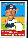 2005 Bazooka Moments Matt Bush Game Worn Jersey San Diego Padres Baseball Card - Mint Condition - Shipped In Protective ScrewDown Case!