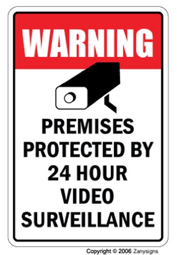 VIDEO SURVEILLANCE ~Sign~ Property Protected by 24 Hour