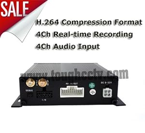 4Ch Real-time Recording H.264 SD Card Mobile DVR 2 Way Audio USB Back-up dvr security system 4 channel