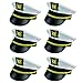 Funny Party Hats Yacht Captain Hat - 6 Pack - Sailor Hats - Navy Marine Hats - Skipper Hats - Nautical Party Hats